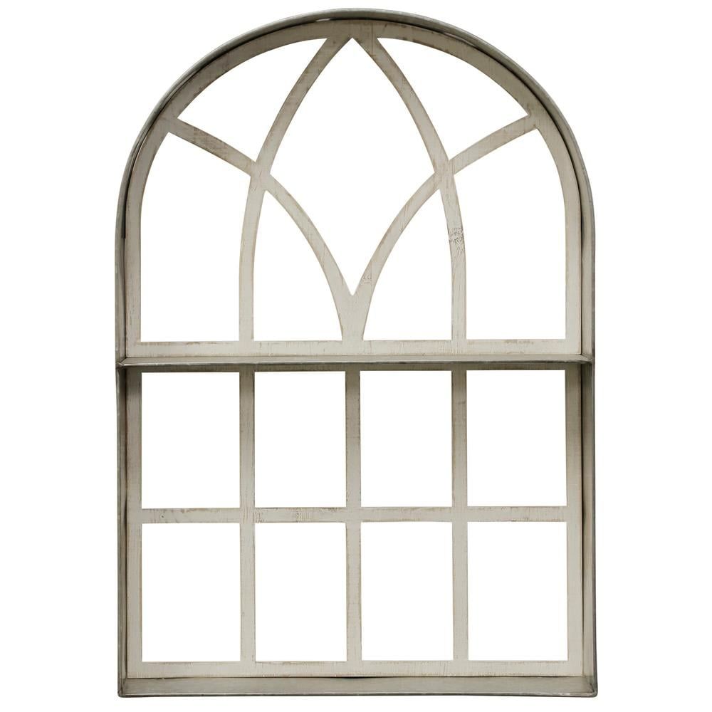 StyleCraft Arched Frame Whitewashed Wooden Wall Art Home Depot Havenly