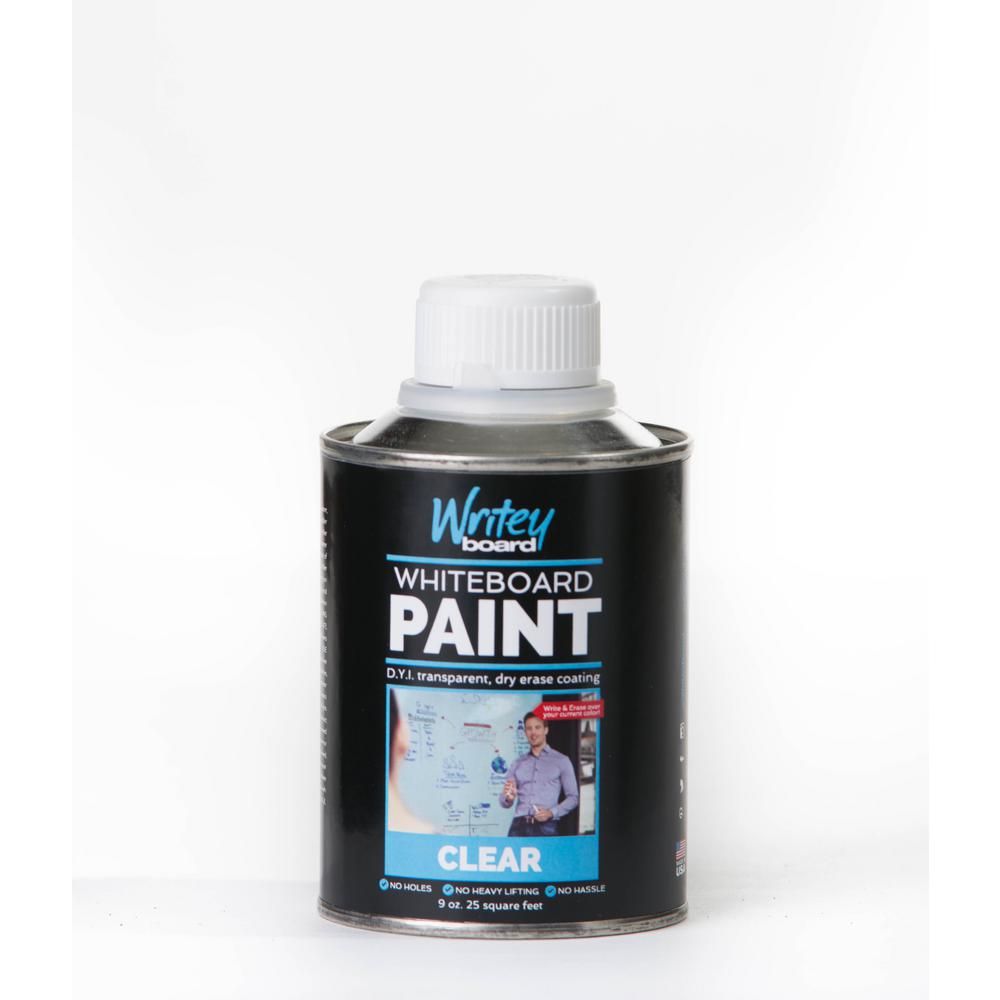 Whitey Board Company Dba 25 sq. ft. Transparent Gloss Whiteboard Paint Kit, Clear