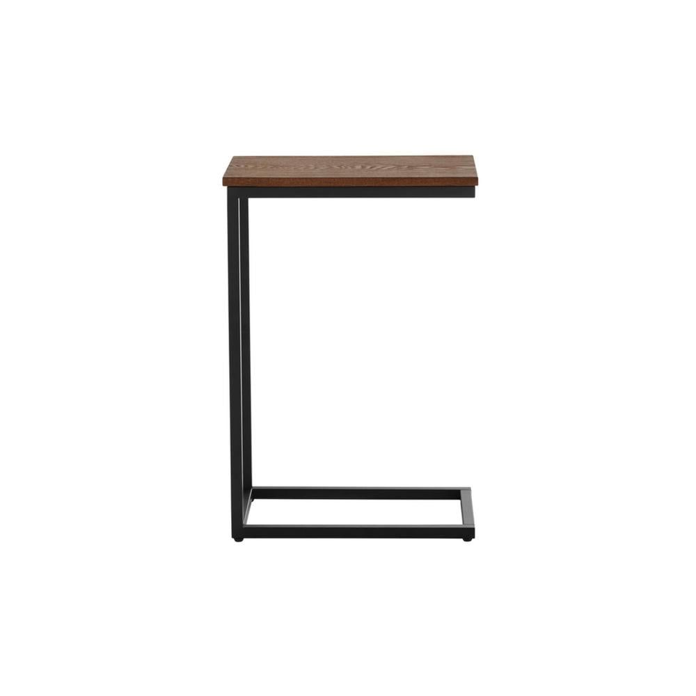 StyleWell Donnelly Rectangular Black Metal C Shape Accent Table with