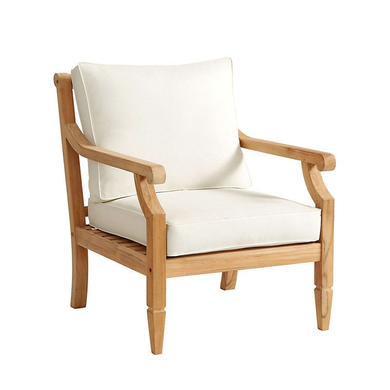 Madison Lounge Chair 2-Piece Replacement Cushion Set Canvas Sand Sunbrella  - Ballard Designs