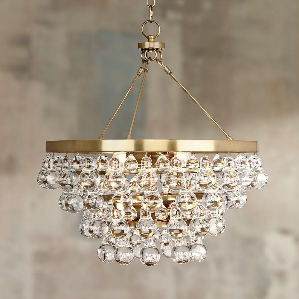 Bling 20 1/2" Wide Antique Brass Glass Chandelier - Style # 6P080