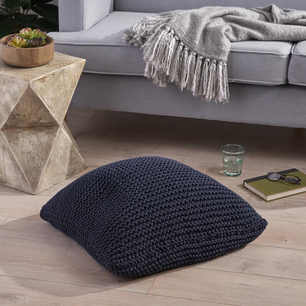 knitted floor pillow