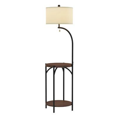 Jona Modern Rustic Floor Lamp End Table, Modern Rustic Floor Lamp