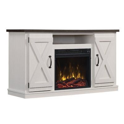 Leisa Tv Stand For Tvs Up To 55 With Electric Fireplace Wayfair Havenly With Electric Fireplace Wayfair Havenly, Tv Stand Fireplace Wayfair