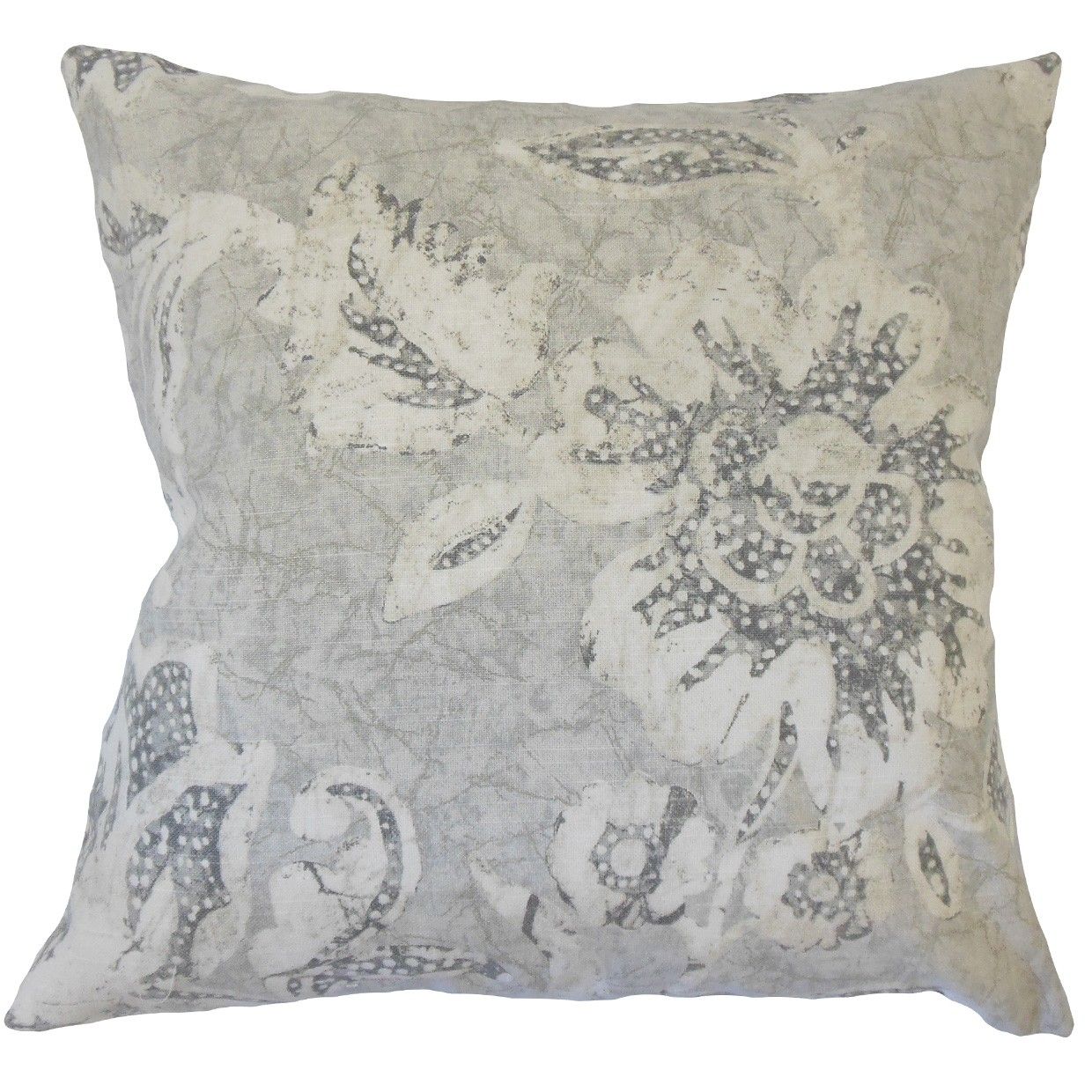 Maaile Floral Pillow Dove - 20" x 20" - Down Insert