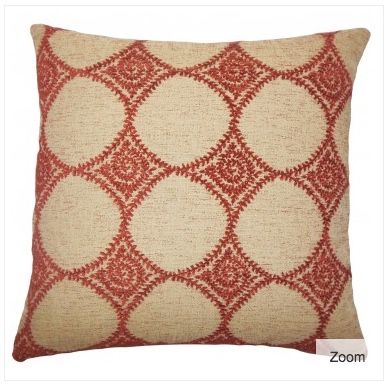 Aim Geometric Pillow Cayenne - Down Insert, 18x18''