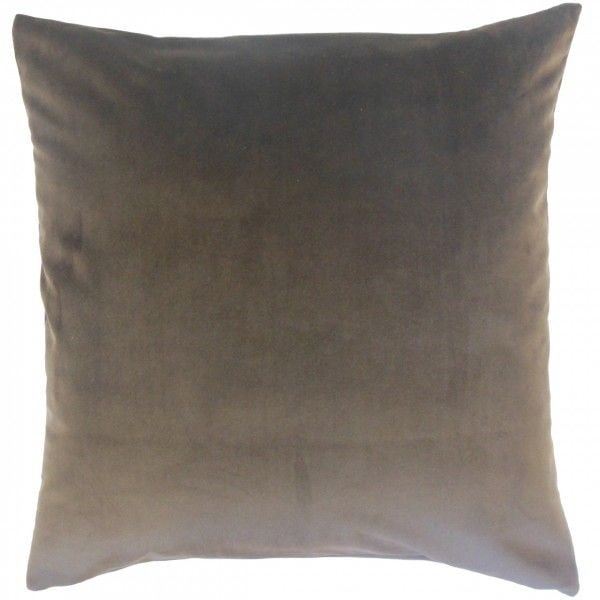 Nizar Solid Pillow Coal - 20" x 20" - Polyester Insert