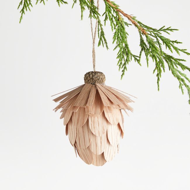 Wood Pinecone Christmas Ornament