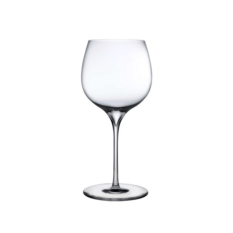 Nude Dimple Crystal White Wine Glasses