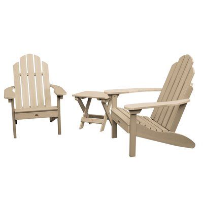 Highpoint Plastic Adirondack Chair with Table