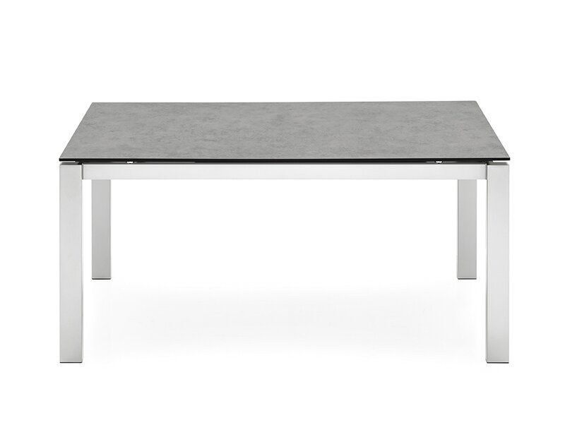 Connubia Baron Dining Table Table Base Color: Satin Finished Steel , Table Top Color: Cement Ceramic 