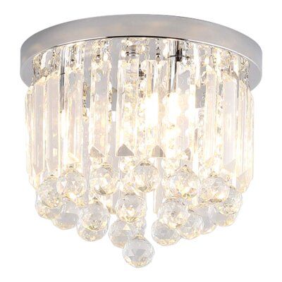 Small Modern K9 Crystal Chandeliers, Small Crystal Chandelier Flush Mount