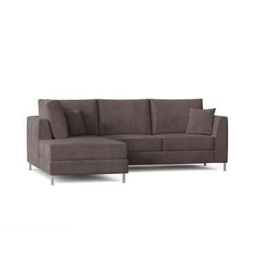 Madyson 108" Faux Leather Left Hand Facing Sofa & Chaise