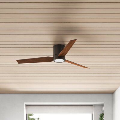 56'' Jezebel 3 - Blade LED Standard Ceiling Fan with Fan Control Parts and Light Kit