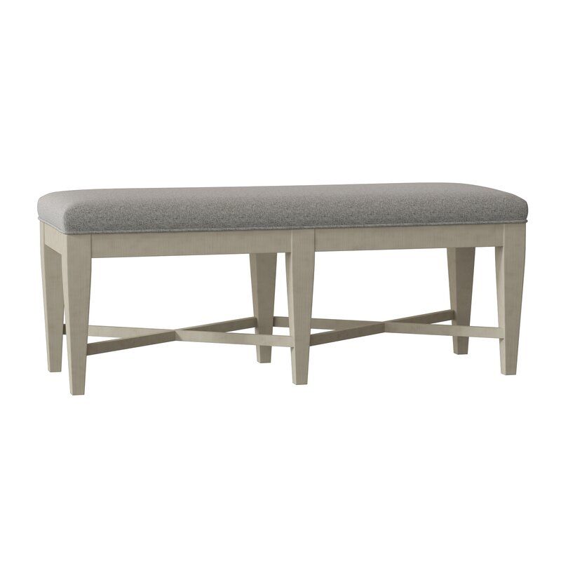Fairfield Chair Malone Upholstered Bench Body Fabric: 8789 Pewter, Leg Color: Rustic Portobello