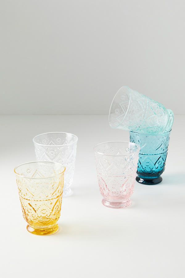 Bombay Glasses, Set of 4 By Anthropologie in Yellow Size S/4 juice