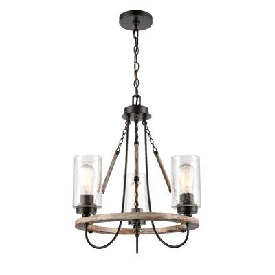 Eastborough 3 Light Shaded Wagon Wheel Chandelier With Wood Accents Wayfair Havenly Eastborough 3 Light Shaded Wagon, White Wood Wagon Wheel Chandelier