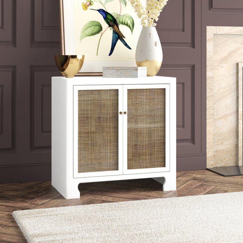 Worlds Away 2 Door Accent Cabinet Color: White