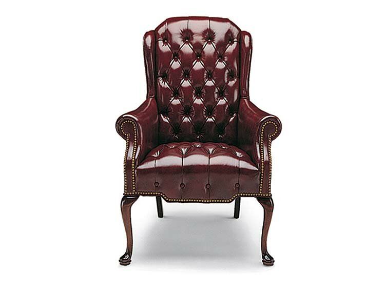 Leathercraft Henry Wingback Chair Fabric: Timeless Ground Clove