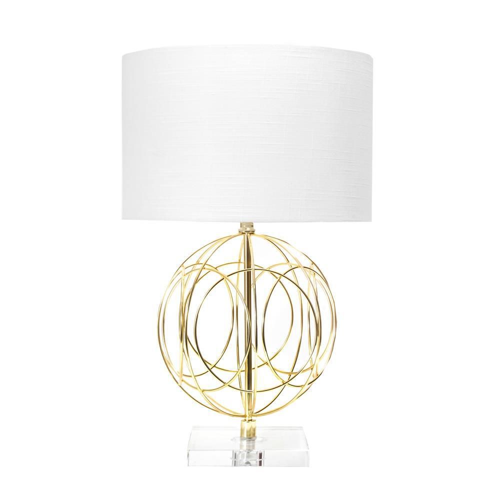 nuLOOM 25 in. Gold Toccoa Metal Indoor Table Lamp