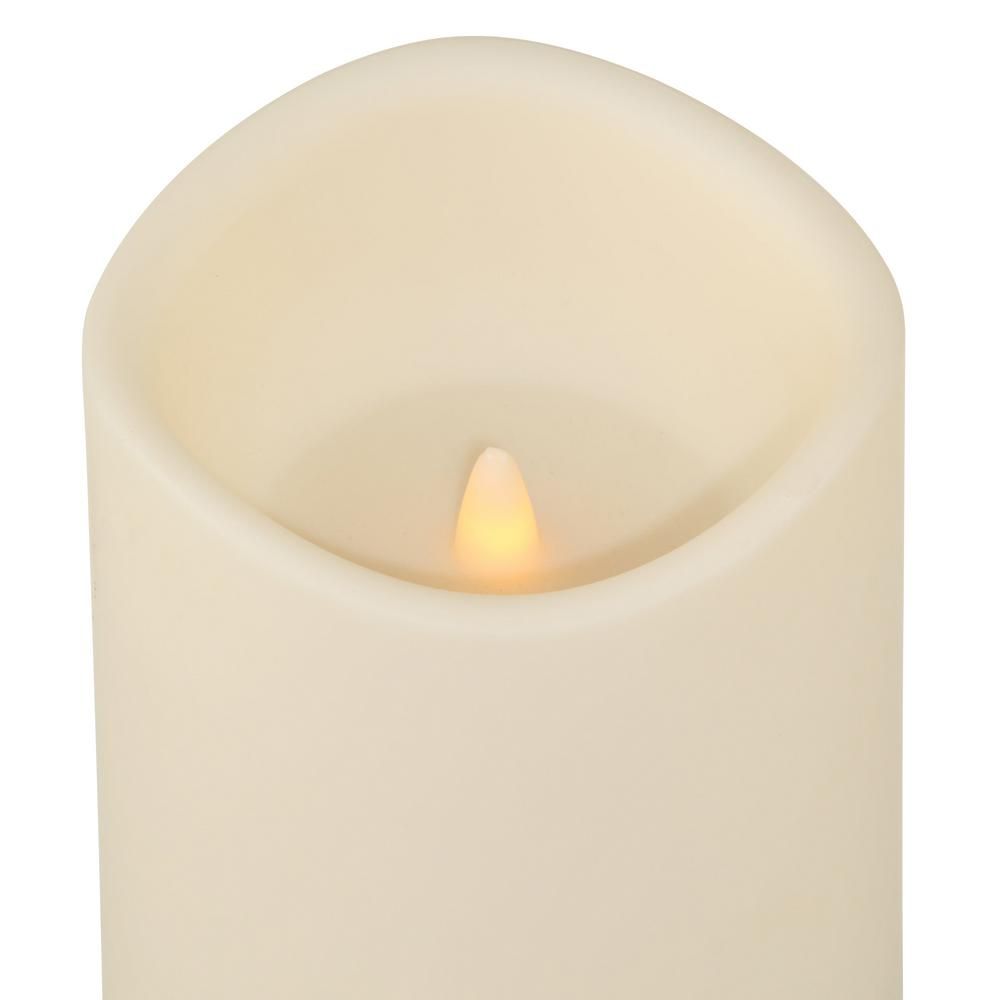 Hampton Bay 4.5 in. x 6 in. Remote Ready Battery Operated Resin LED Outdoor Candle