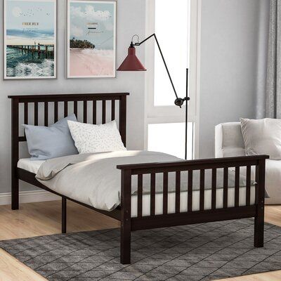 Wood Platform Bed Twin With, Espresso Wood Platform Bed Frame
