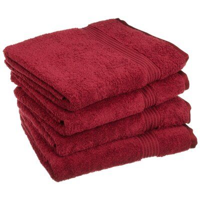 Bowles 4 Piece Egyptian-Quality Cotton Bath Towel Set