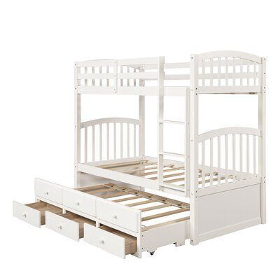 Twin Over Bunk Bed With Trundle, Wayfair Bunk Beds Twin Over With Trundle