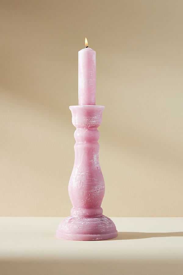 Spindle Taper Candle By Anthropologie in Purple Size M