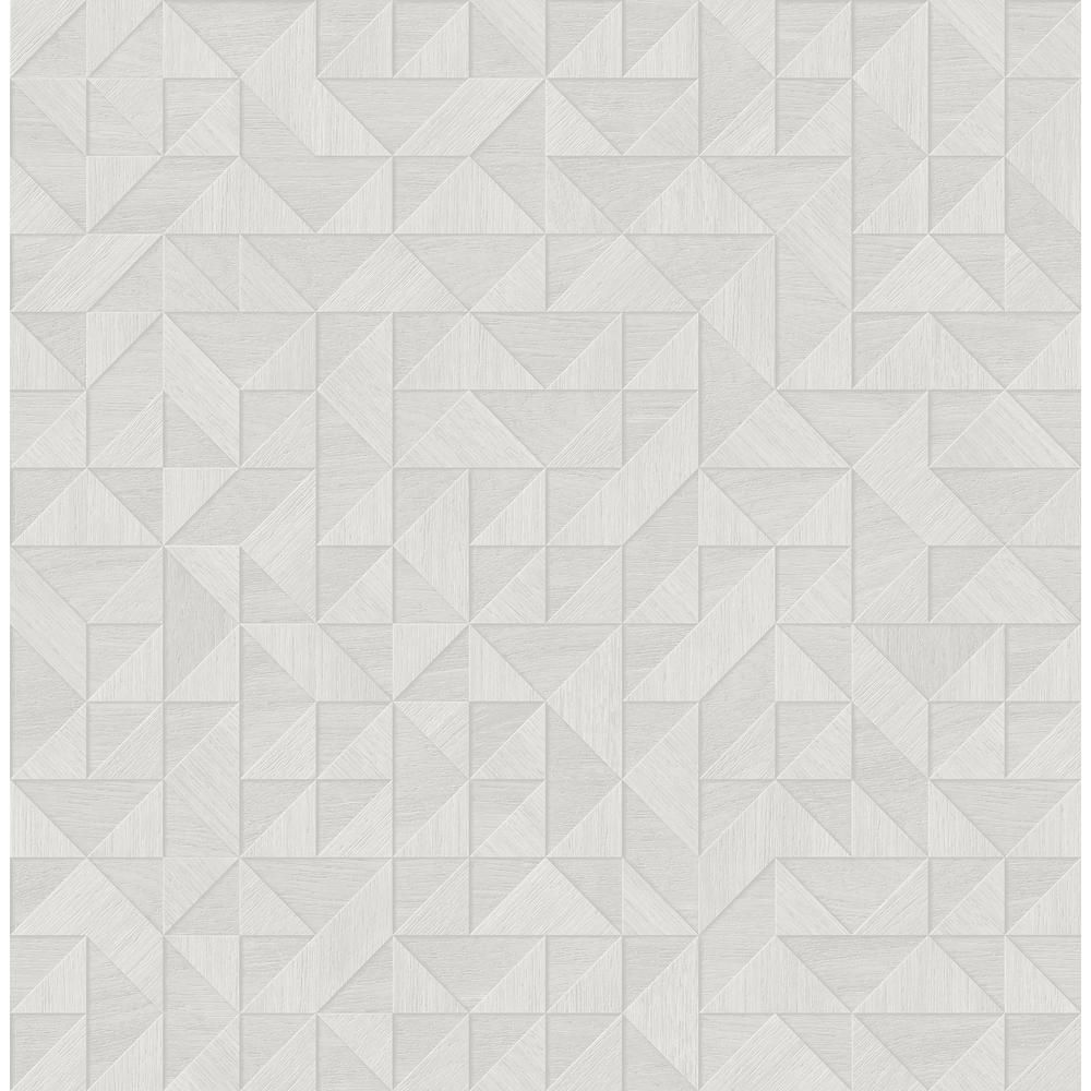 Decorline 56.4 Sq. Ft. Gallerie Light Grey Triangle Geometric Wallpaper