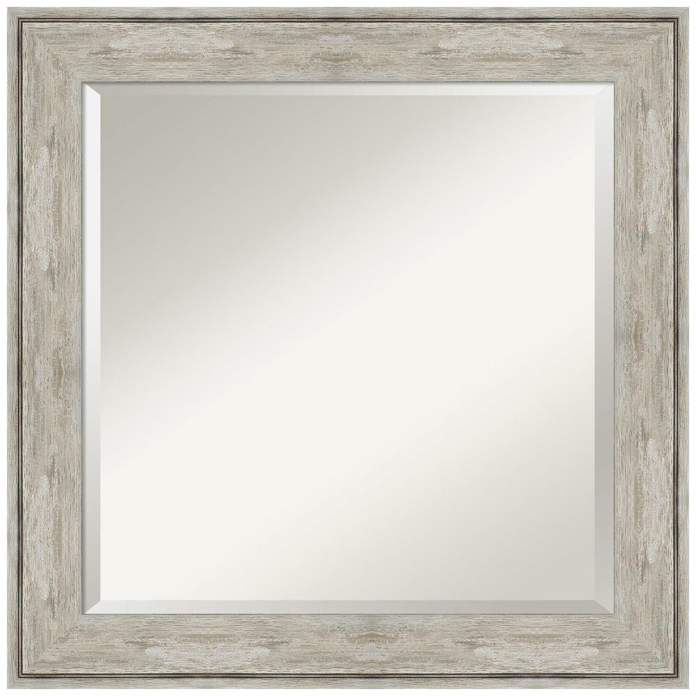 Amanti Art Crackled Metallic 25 in. x 25 in. Bathroom Vanity Wall Mirror