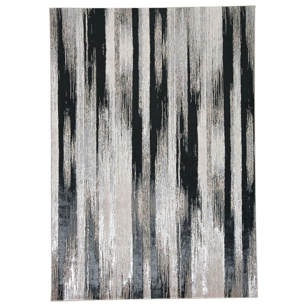 Weave & Wander Orin Black/Silver 5 ft. x 8 ft. Abstract Area Rug