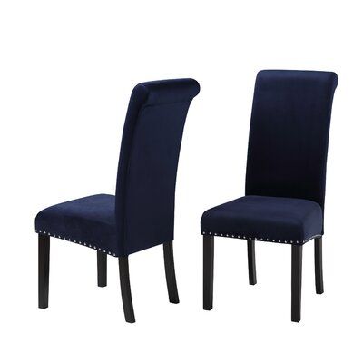 Parton Velvet Upholstered Parsons Chair (set of 2)