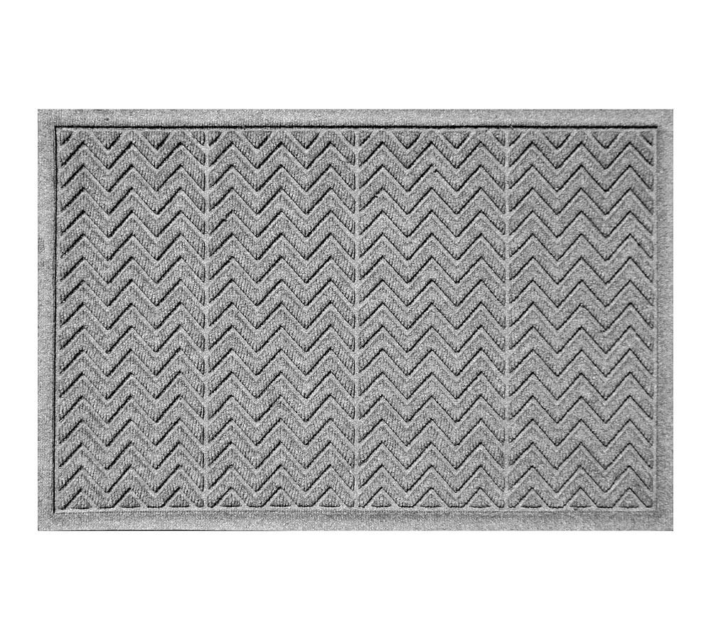 Waterhog Chevron Doormat, 2 x 3', Medium Gray
