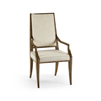Barcelona Fabric Upholstered Arm Chair in Beige
