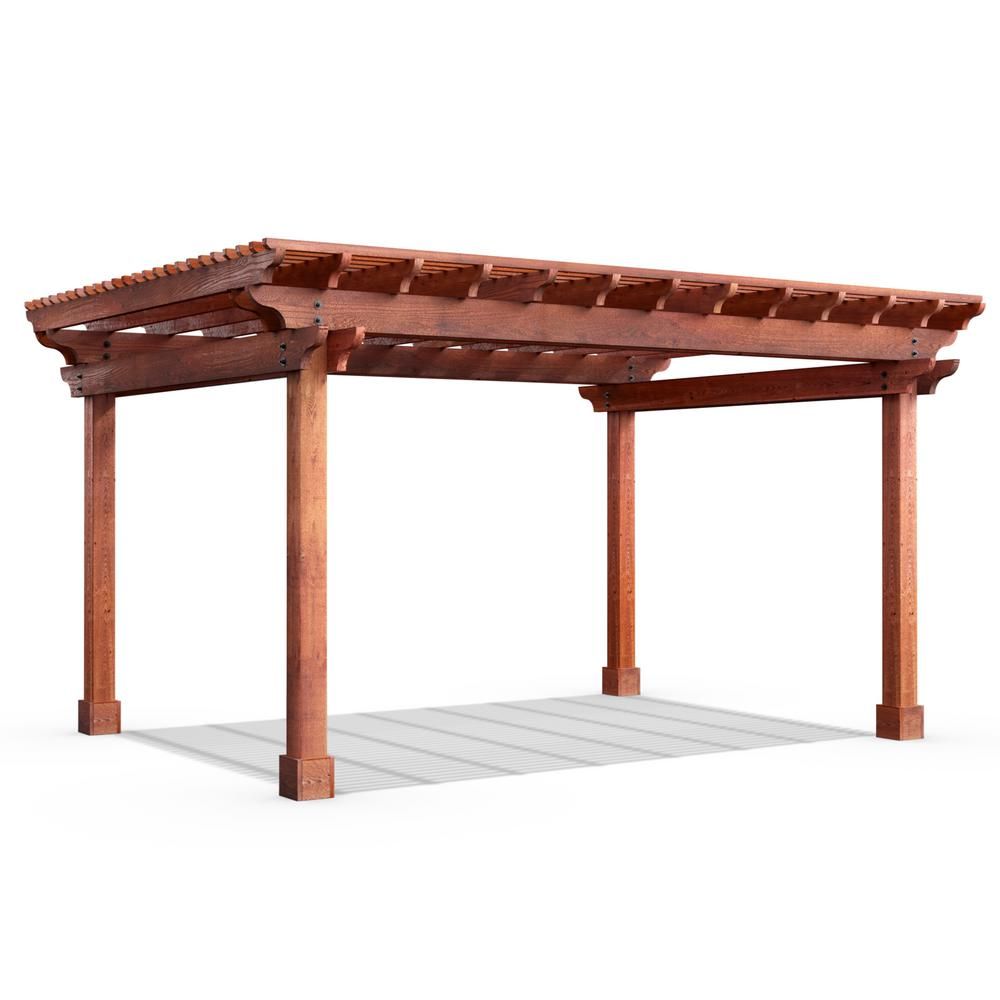 Lawnmaster Installed Key West 10'x10' Cedar Wood Outdoor Patio Pergola ...