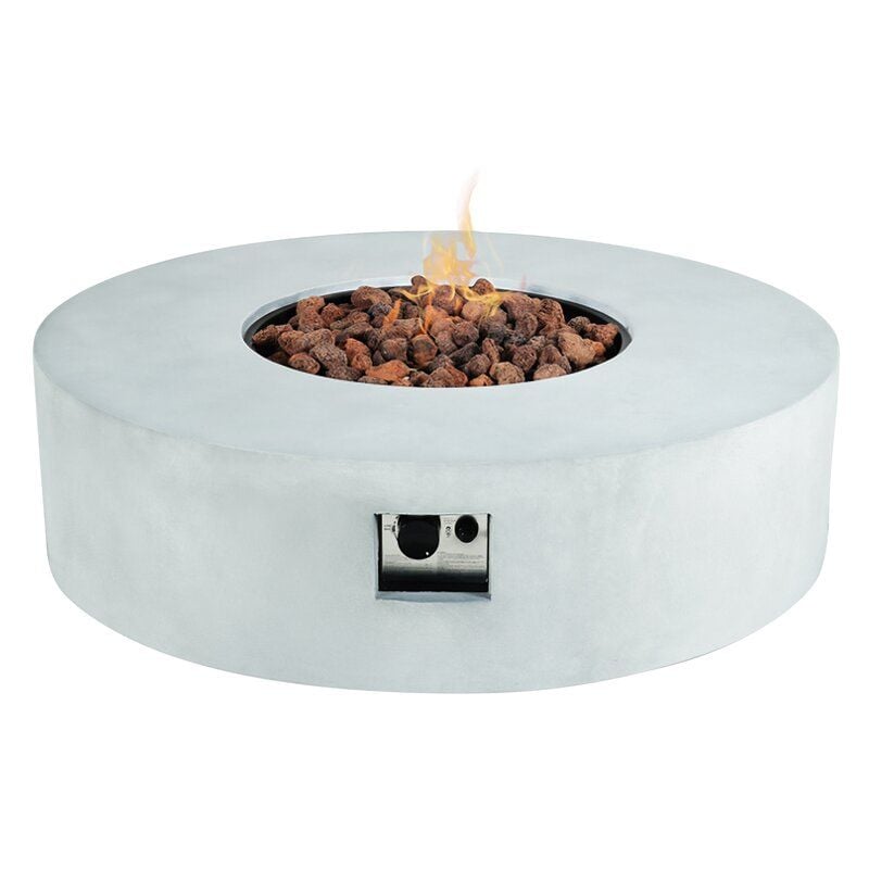Ama Concrete Propane Fire Pit Table, Propane Fire Pit Insert