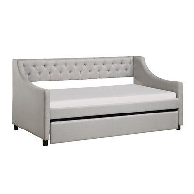 Muaaz Daybed With Trundle Upholstered, Upholstered Tufted Sofa Bed