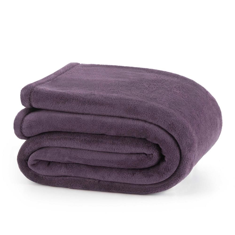 Plush Plum (Purple) Polyester Full Blanket
