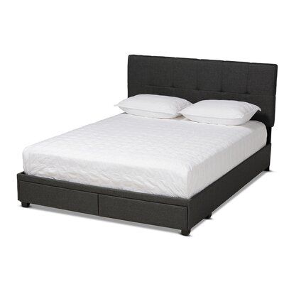 Netti Light Grey Fabric Upholstered 2, Wayfair King Size Storage Bed