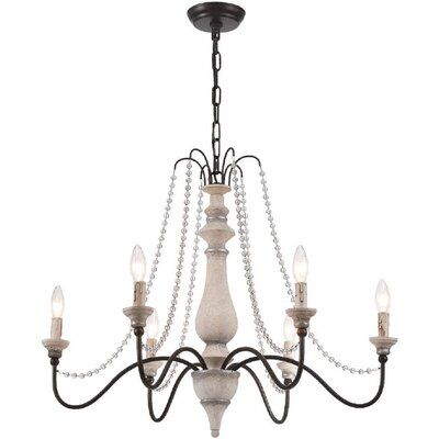 Mertens 6 - Light Candle Style Classic LED Chandelier