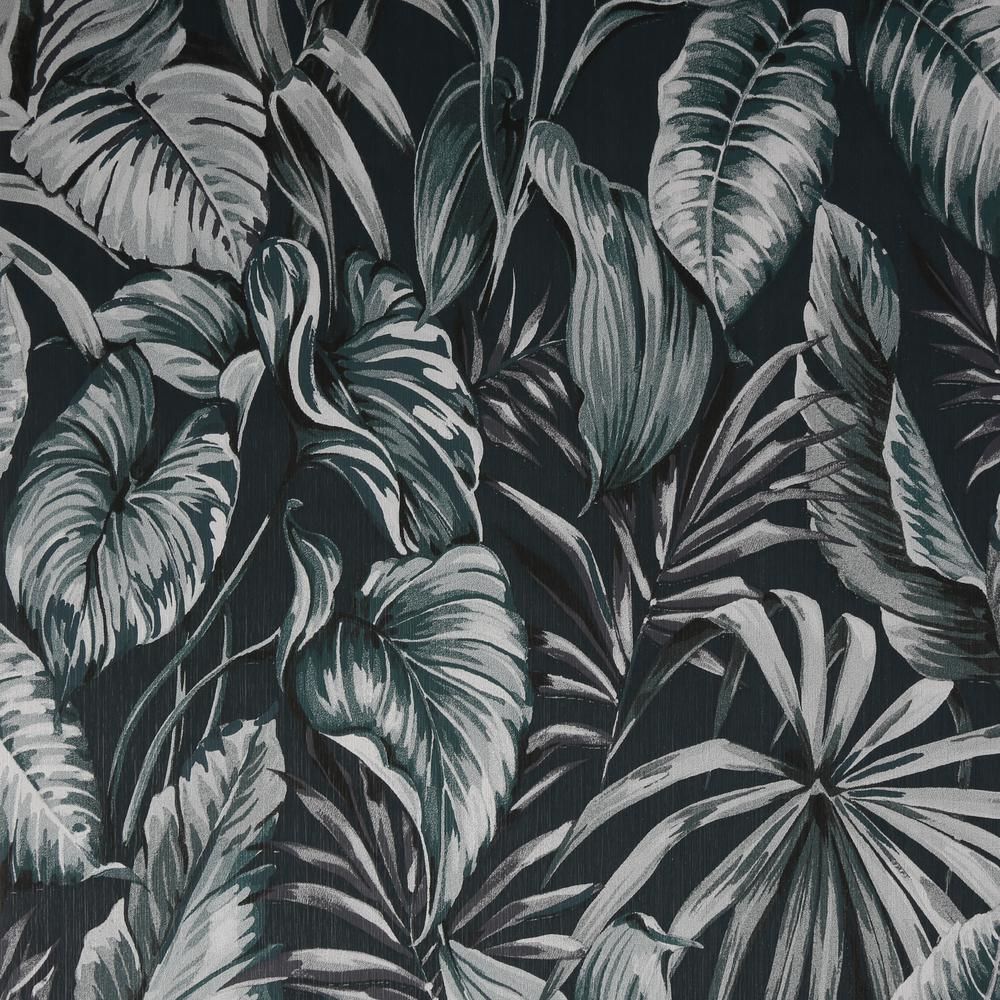 Superfresco Easy Leaves Exotique Dark Green Unpasted Removable Strippable Wallpaper