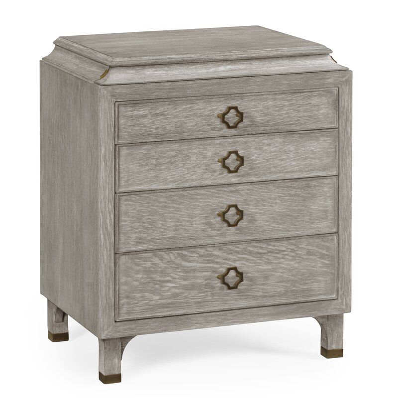 Jonathan Charles Fine Furniture 4 Drawer Accent Chest Color: Gray