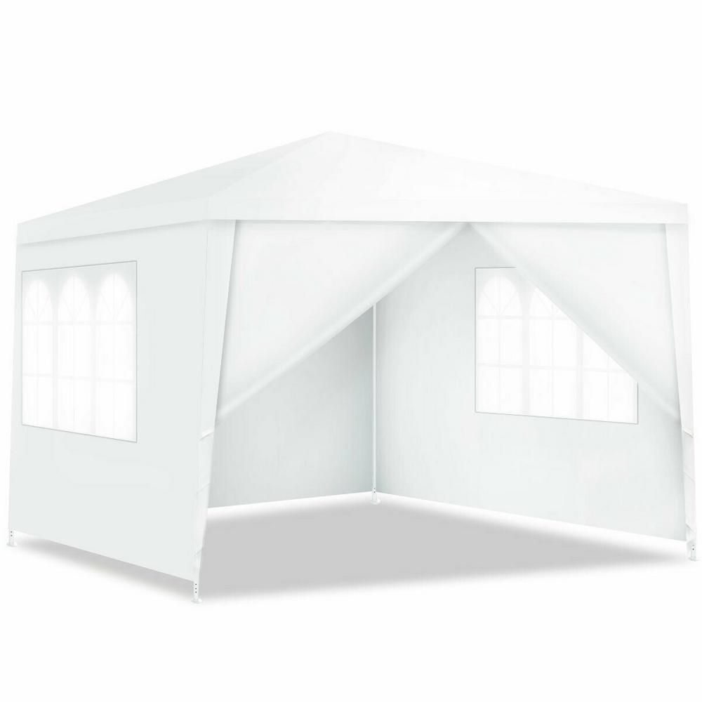 CASAINC 10 ft. x 10 ft. White Outdoor Side Walls Canopy Tent