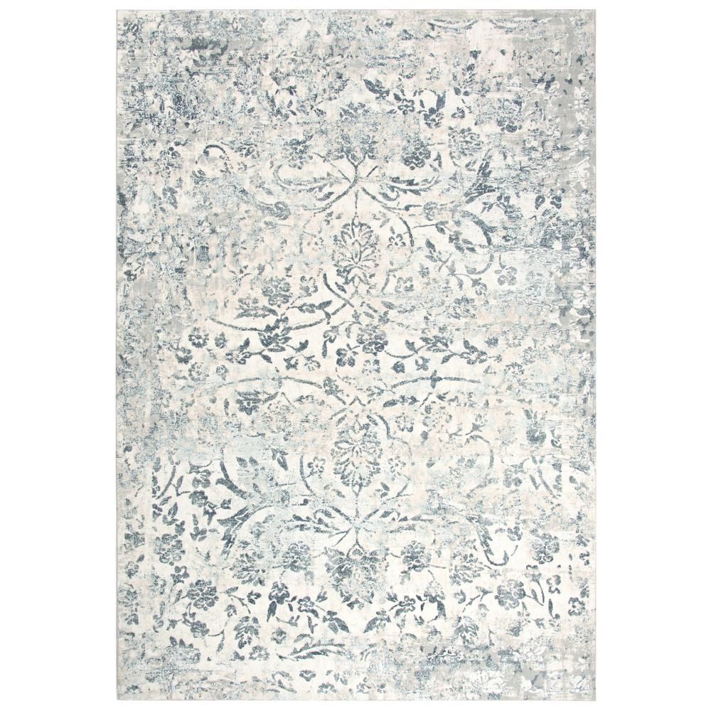 Riztex, Usa Glamour Cream/Gray (Ivory/Gray) 8 ft. 6 in. x 11 ft. 10 in. Distressed/Floral Area Rug