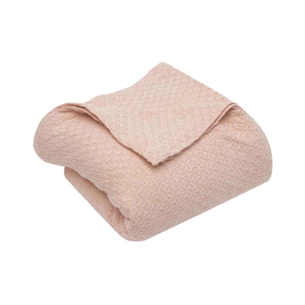 Carrie Cotton Full/Queen Throw Blanket In Blush