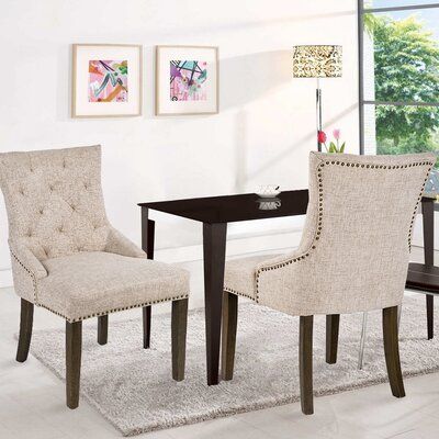 Tufted Linen Upholstered Arm Chair, Wayfair Dining Room Chair Covers With Arms