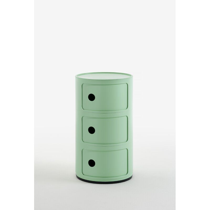 Kartell Componibili 3 Door Round Accent Cabinet Color: Green