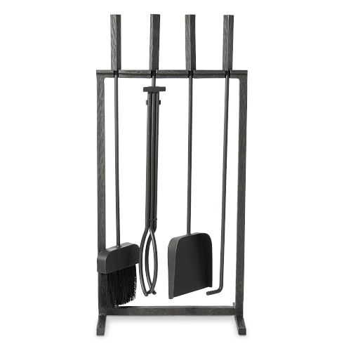 Domenico Fireplace Collection, Oiled Bronze Fire Tools and Holder
