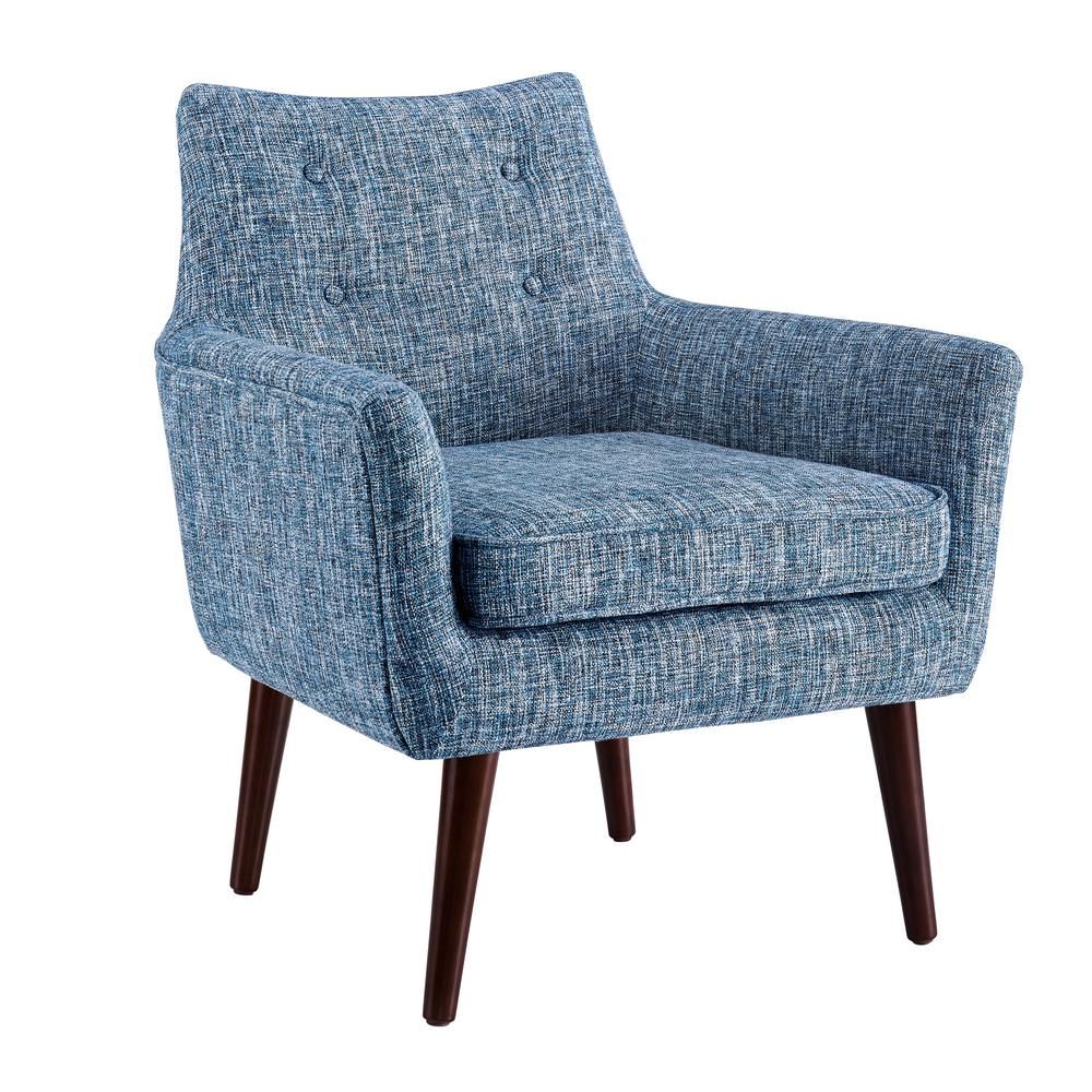 Linon Home Decor Rhonda Blue Upholstered Arm Chair